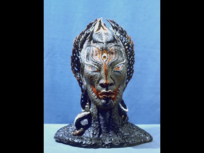 Светильник. Бог Огня (керамика, светильник, собственнось автора)